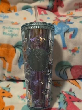 Starbucks Iridescent Clear Tumbler with Holographic Sheen
